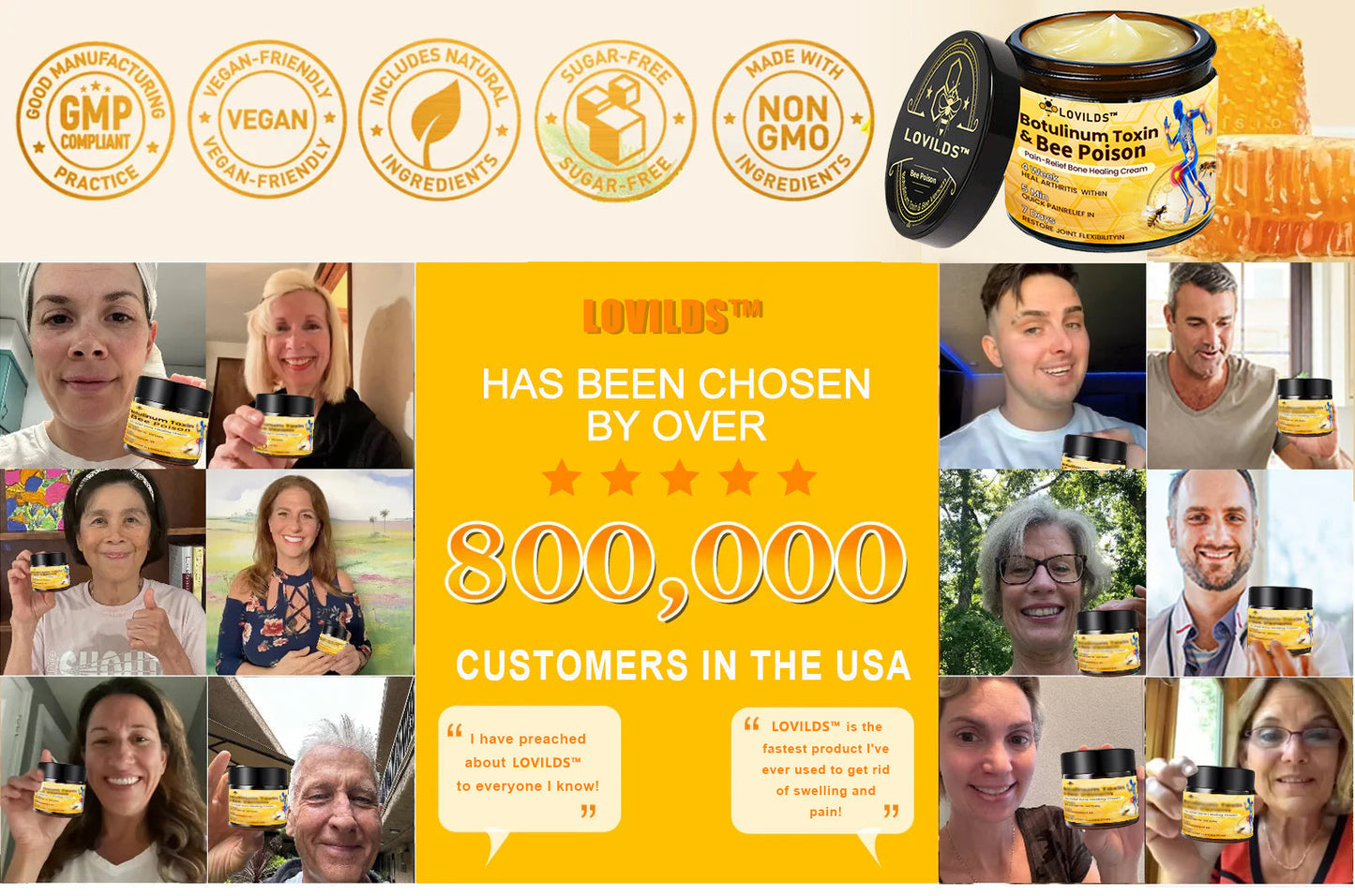 LOVILDS™ Botulinum Toxin & Bee Poison Pain-Relief Bone Healing Cream