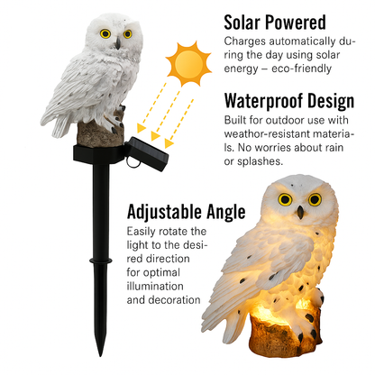 🔥Christmas Hot Sale🔥Waterproof Solar Owl Light – LED Pathway Light for Lawn, Garden & Outdoor Decor
