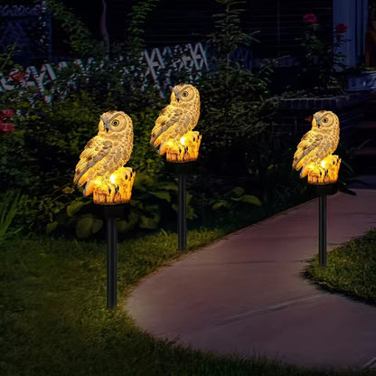 🔥Christmas Hot Sale🔥Waterproof Solar Owl Light – LED Pathway Light for Lawn, Garden & Outdoor Decor