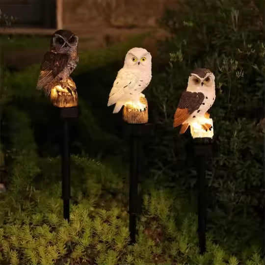 🔥Christmas Hot Sale🔥Waterproof Solar Owl Light – LED Pathway Light for Lawn, Garden & Outdoor Decor